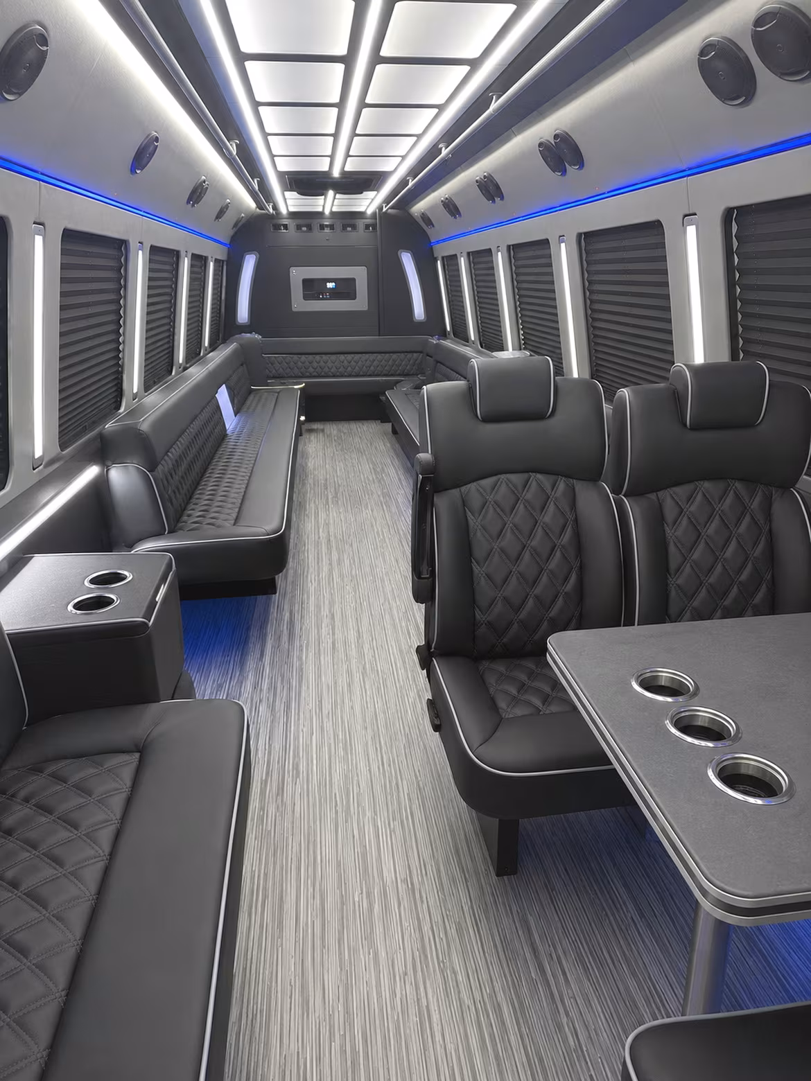 edmonds 25 passenger party bus inside