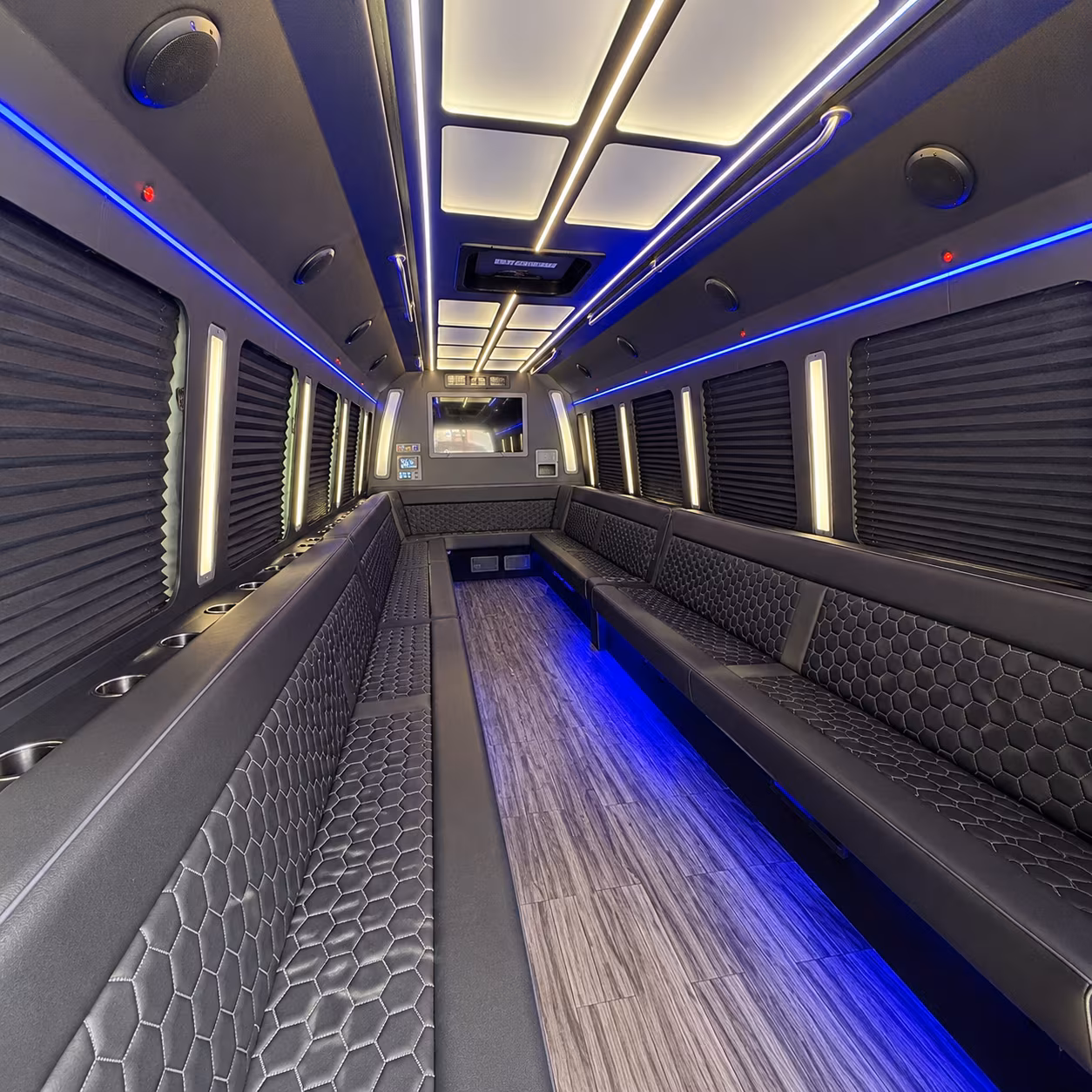 edmonds 30 passenger party bus interior