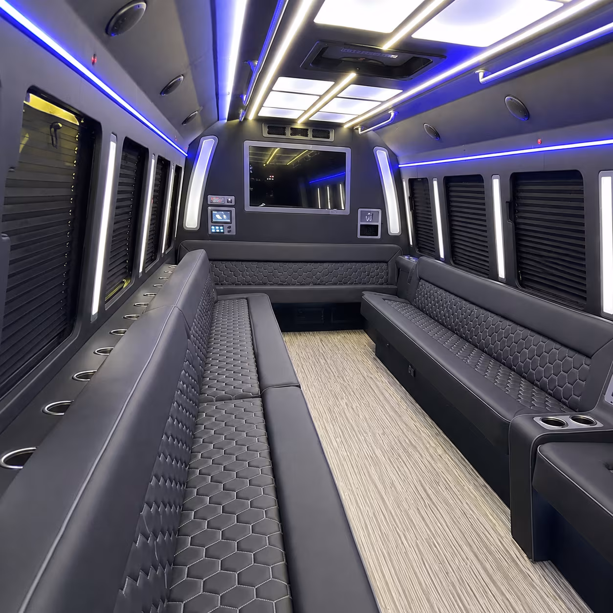 edmonds 40 passenger party bus inside