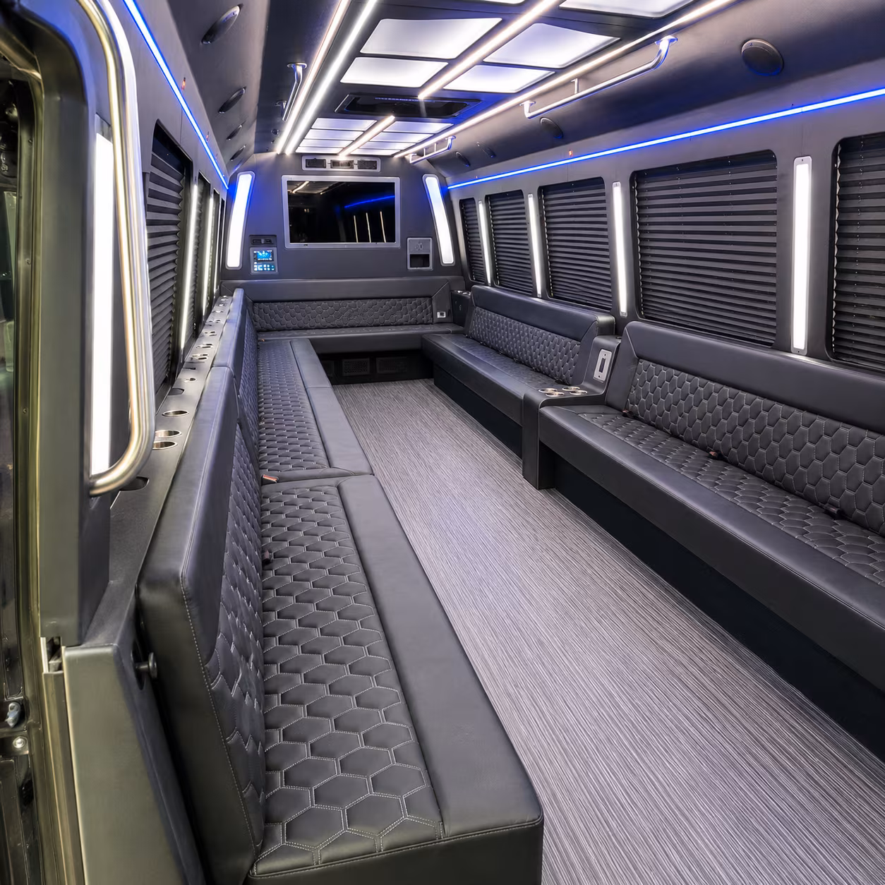 edmonds 40 passenger party bus interior
