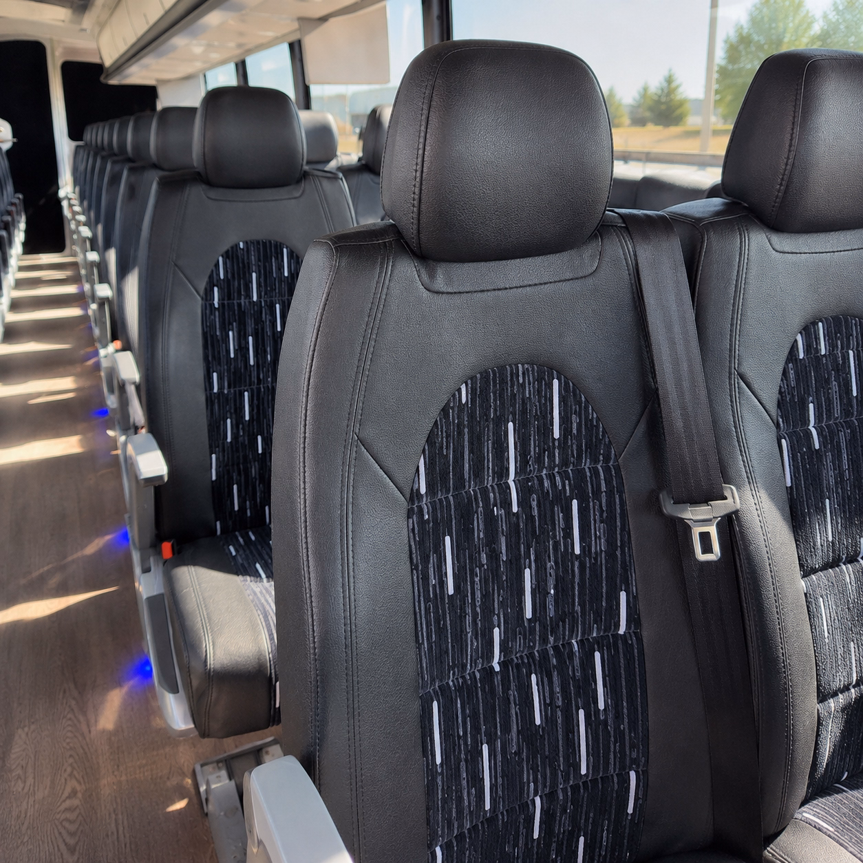 edmonds charter bus interior
