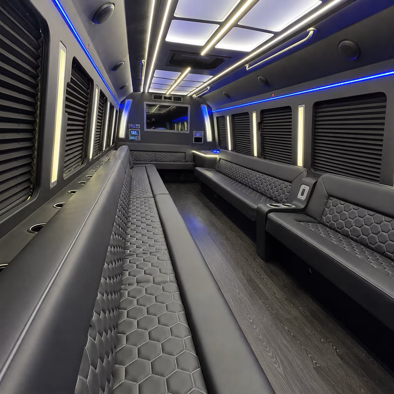 edmonds party bus rental interior