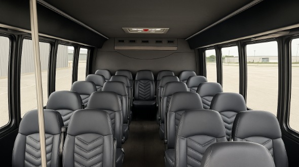 Interior of Charter Bus Company Everett's 18 Passenger Minibus in Everett