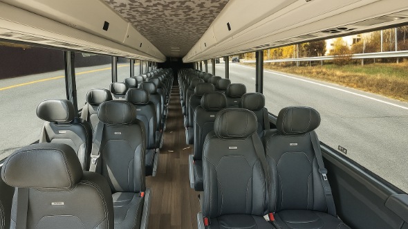 Interior of Charter Bus Company Edmonds's 20 Passenger Mini bus in Edmonds