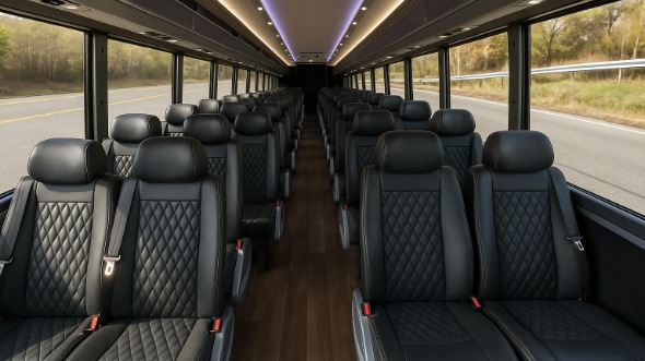 Interior of Charter Bus Company Edmonds's 35 Passenger Minibus in Edmonds