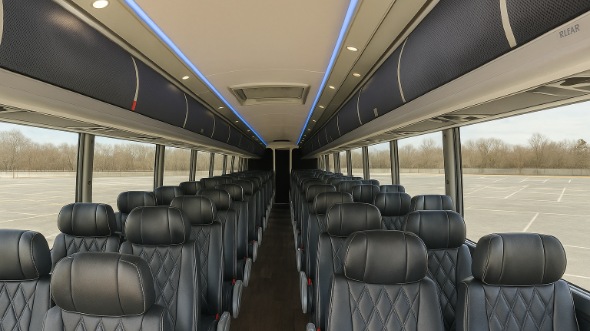 Interior of Charter Bus Company Edmonds's 50 Passenger Charter Bus in Edmonds