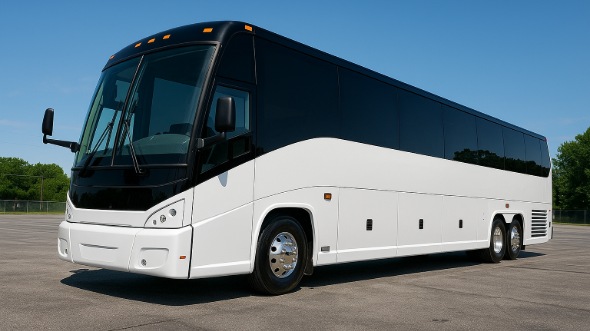 Exterior of Charter Bus Company Bothell's 54 Passenger Charter Bus in Bothell