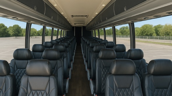 Interior of Charter Bus Company Edmonds's 55 Passenger Charter Bus in Edmonds