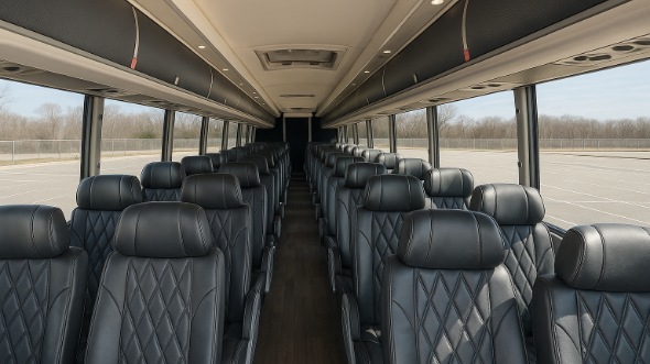 Interior of Charter Bus Company Edmonds's 56 Passenger Charter Bus in Edmonds