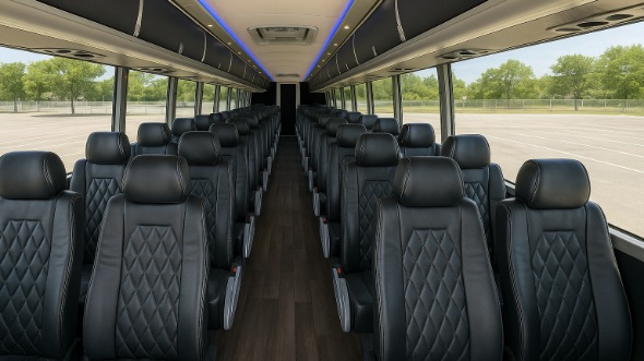edmonds 50 passenger charter bus inside