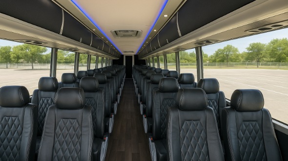 edmonds 56 passenger charter bus inside