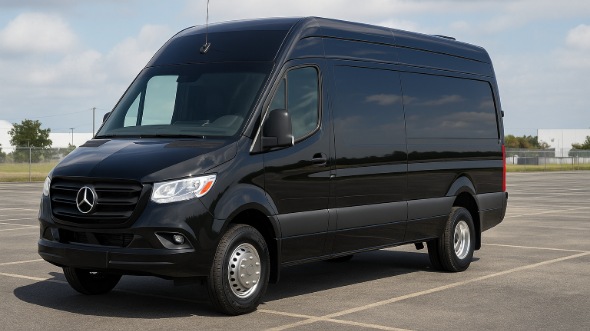 Exterior of Charter Bus Company Edmonds's Sprinter Van Rental With Driver in Edmonds